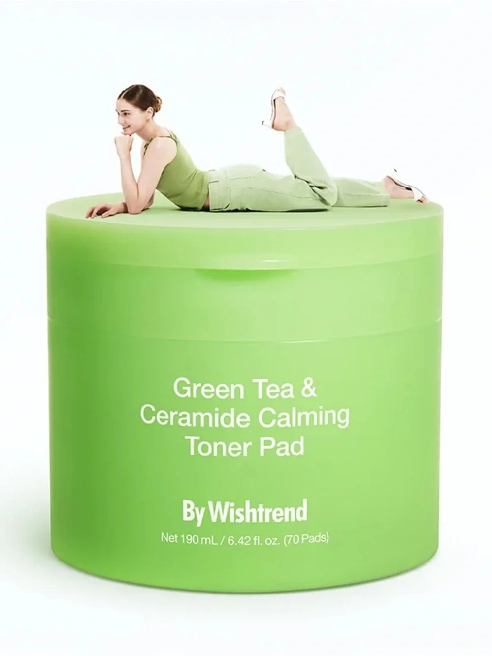 NEW By Wishtrend Green Tea & Ceramide Calming Toner Pad